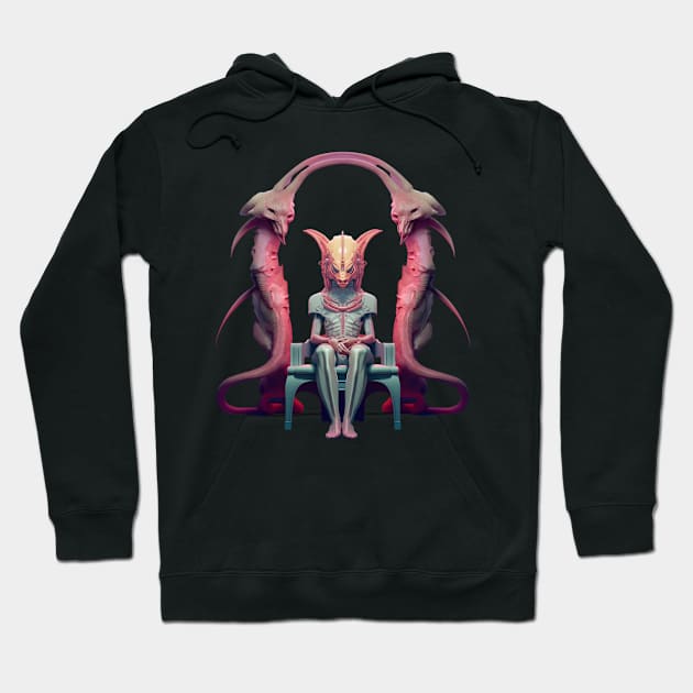 Reptilian Alien Queen Hoodie by AlienQueenApparel